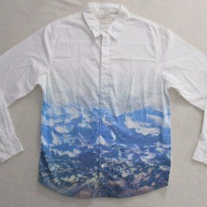 Walker Refinery Men Shirt M White Long Sleeves